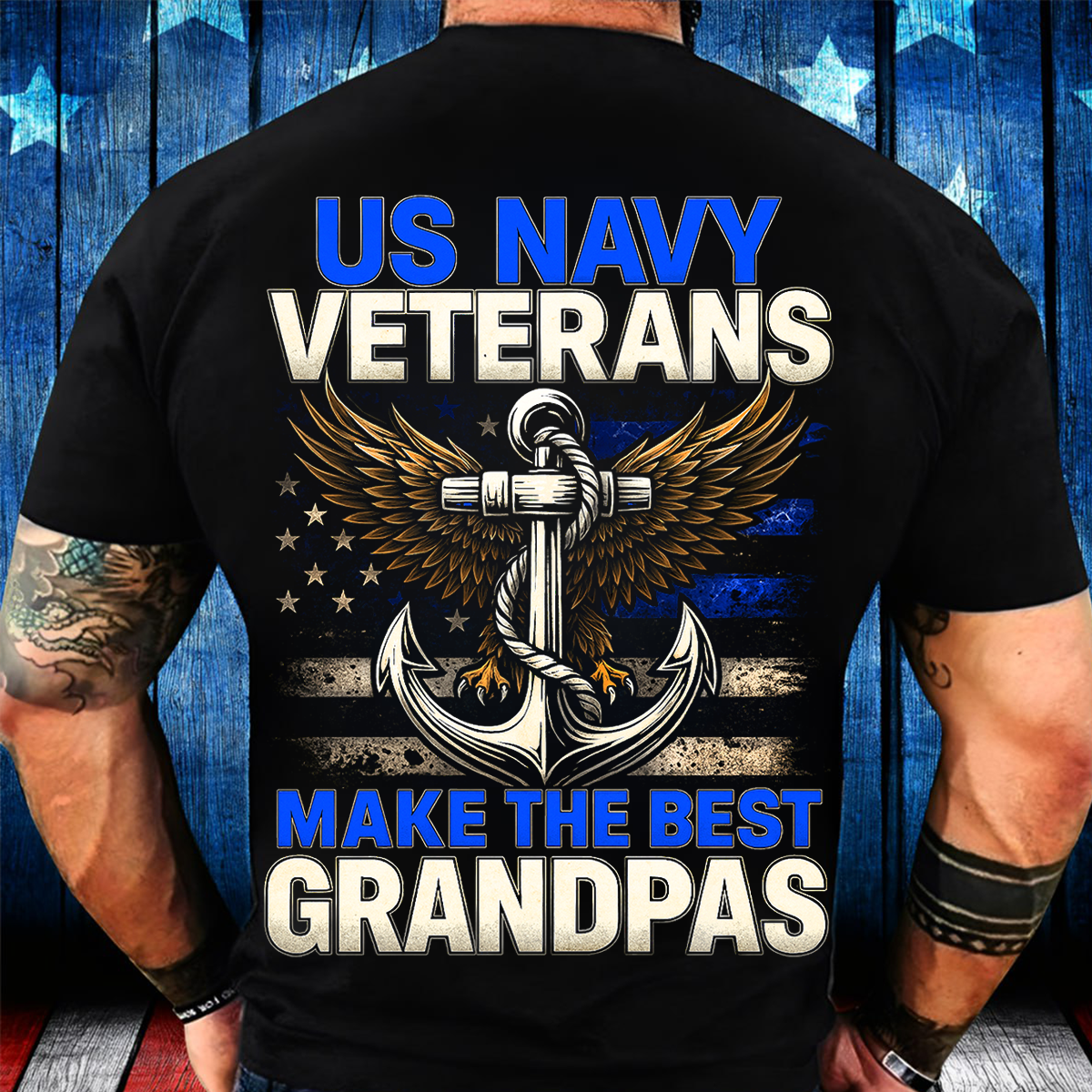 US Navy Veteran Grandpa T-Shirt – Proud Military Veterans Make the Best Grandpas Tee
