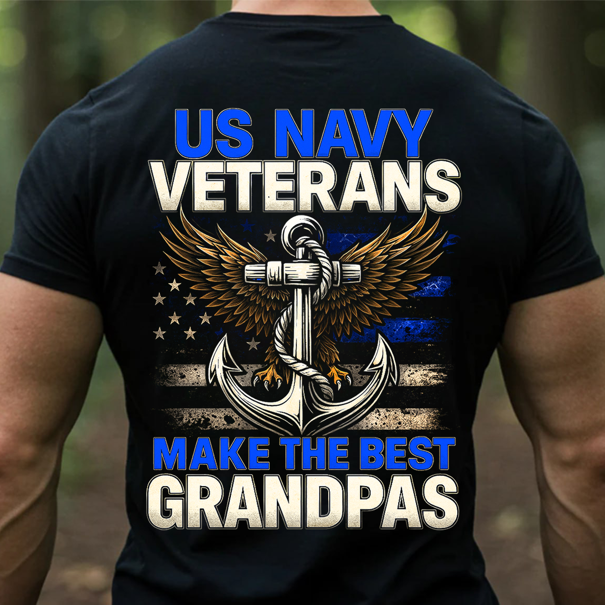 US Navy Veteran Grandpa T-Shirt – Proud Military Veterans Make the Best Grandpas Tee
