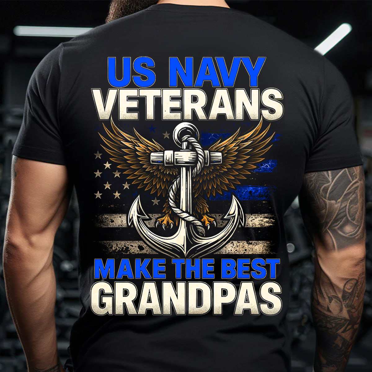 US Navy Veteran Grandpa T-Shirt – Proud Military Veterans Make the Best Grandpas Tee