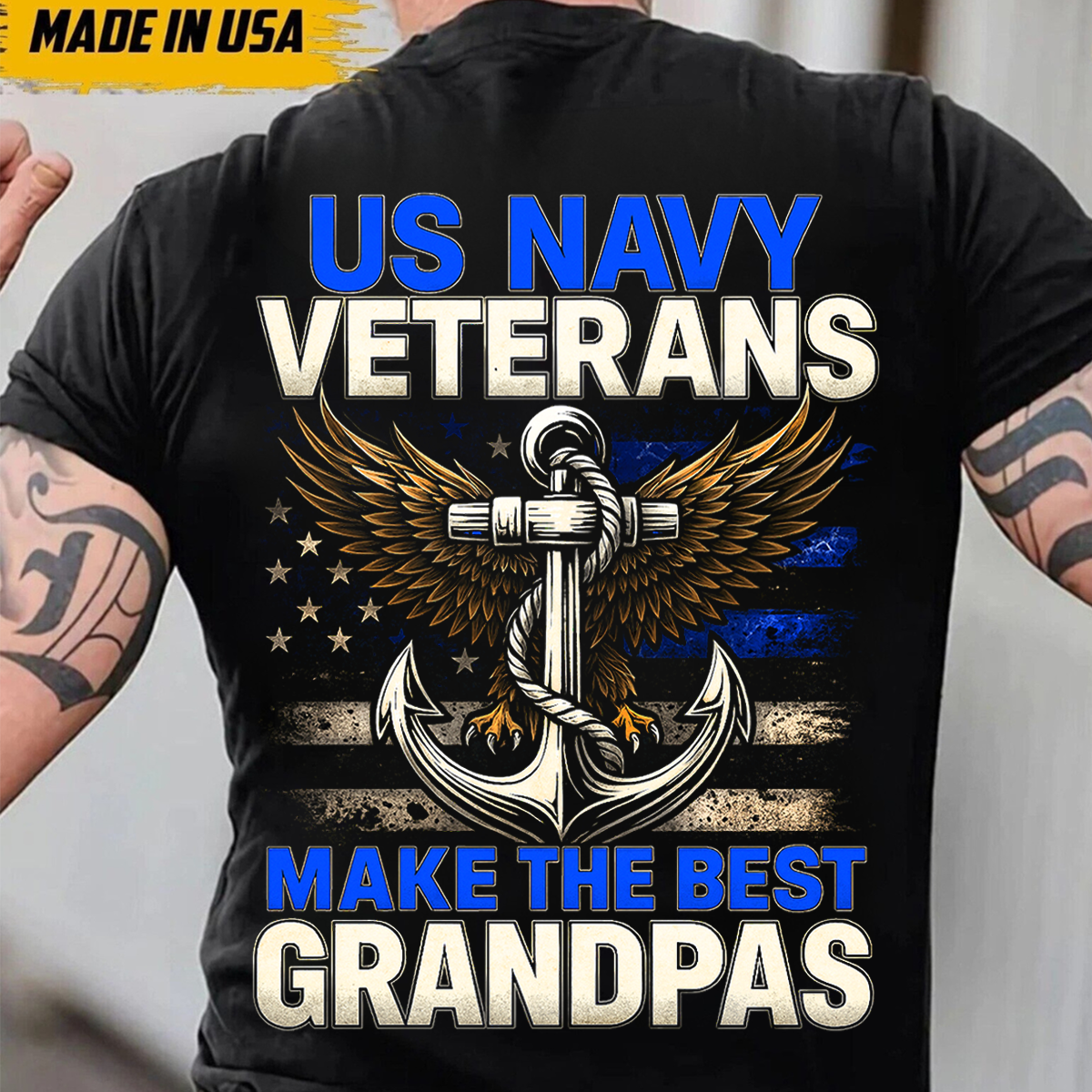 US Navy Veteran Grandpa T-Shirt – Proud Military Veterans Make the Best Grandpas Tee
