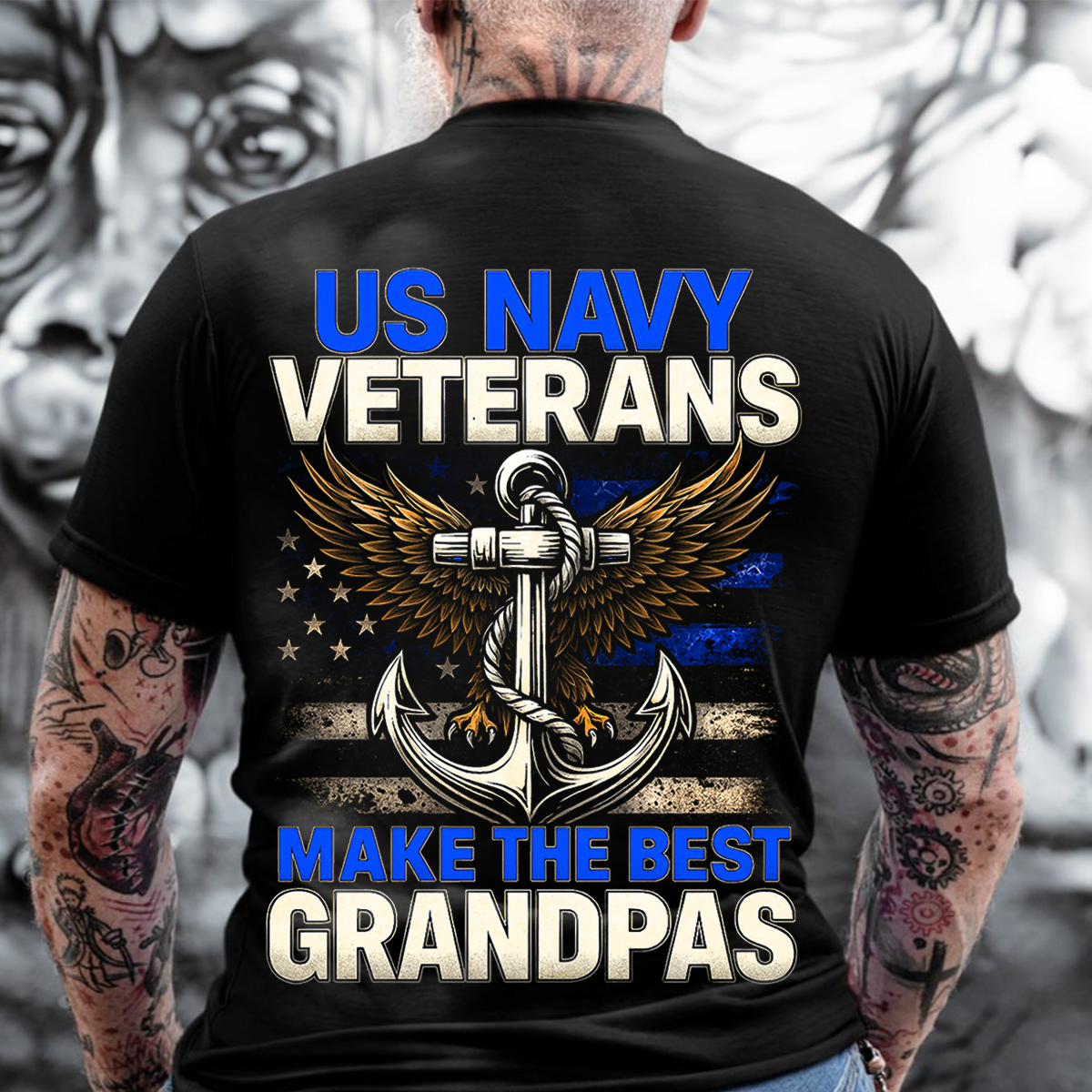 US Navy Veteran Grandpa T-Shirt – Proud Military Veterans Make the Best Grandpas Tee
