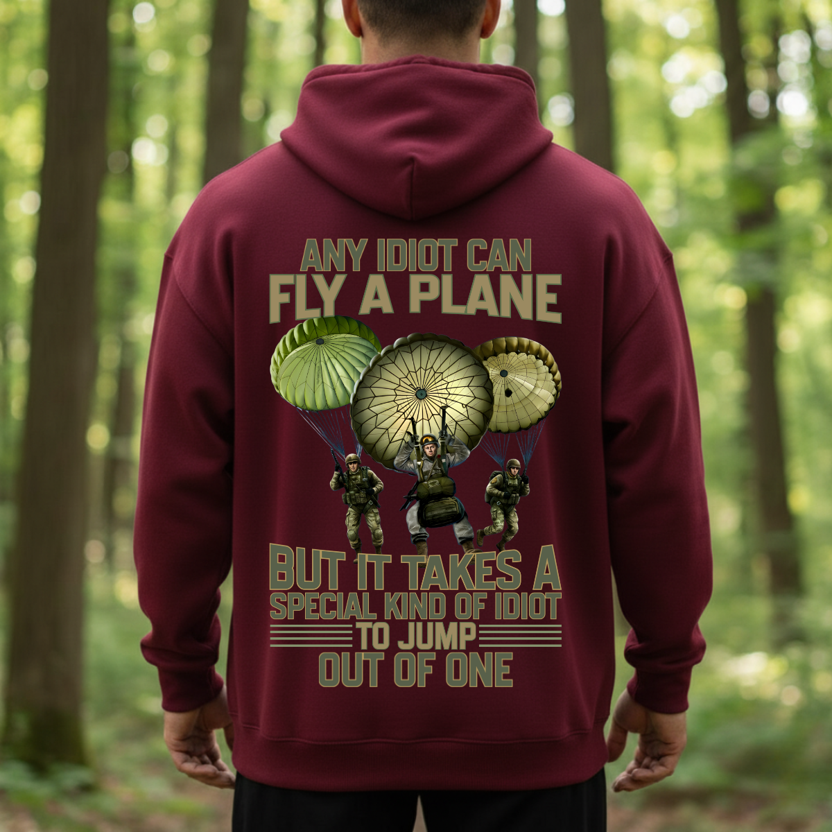 Paratrooper T-Shirt, Sweatshirt, Hoodie – Special Kind to Jump Out of a Plane – Funny Airborne Veteran Gift