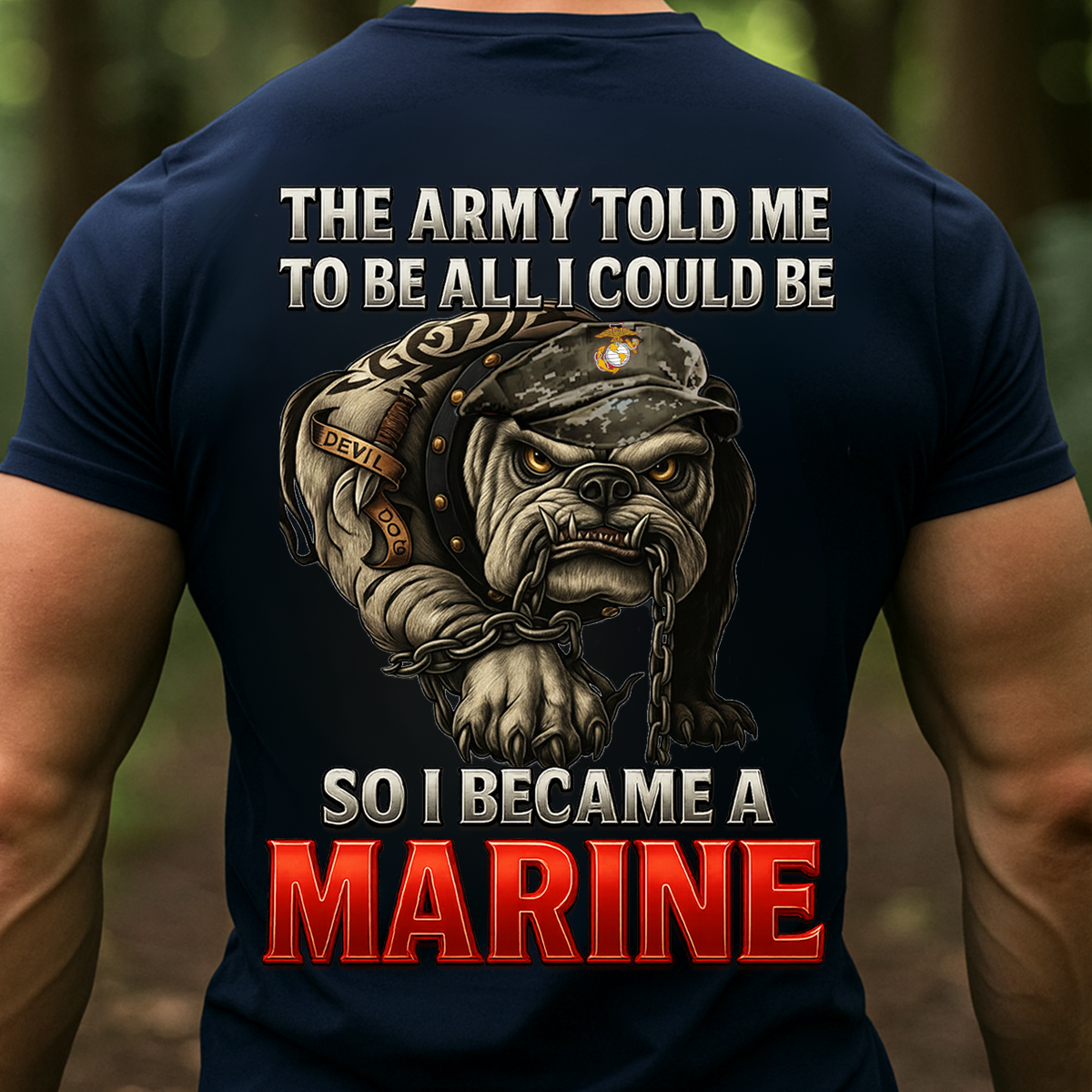 USMC Bulldog T-Shirt – 'So I Became a Marine' T-Shirt, Devil Dog Marine Corps Pride Shirt, Veteran Gift
