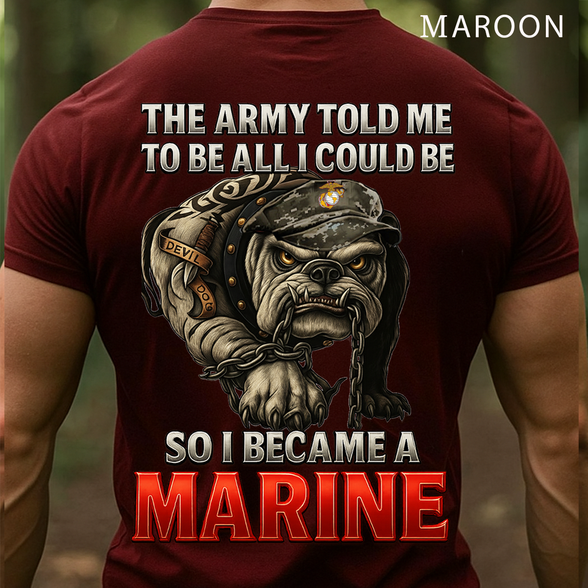 USMC Bulldog T-Shirt – 'So I Became a Marine' T-Shirt, Devil Dog Marine Corps Pride Shirt, Veteran Gift
