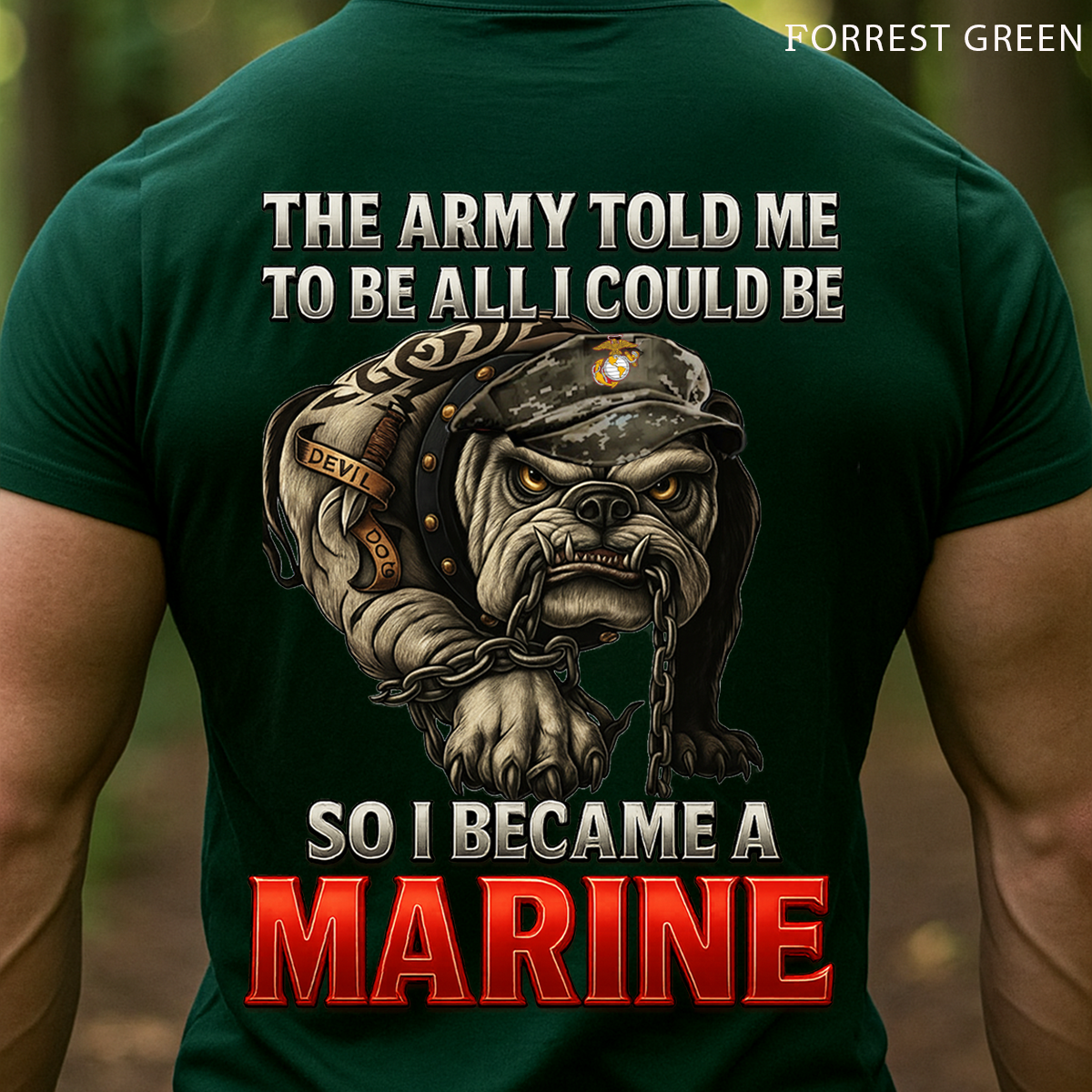 USMC Bulldog T-Shirt – 'So I Became a Marine' T-Shirt, Devil Dog Marine Corps Pride Shirt, Veteran Gift