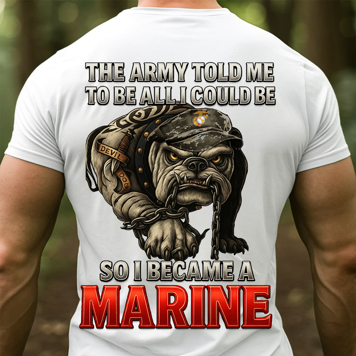 USMC Bulldog T-Shirt – 'So I Became a Marine' T-Shirt, Devil Dog Marine Corps Pride Shirt, Veteran Gift