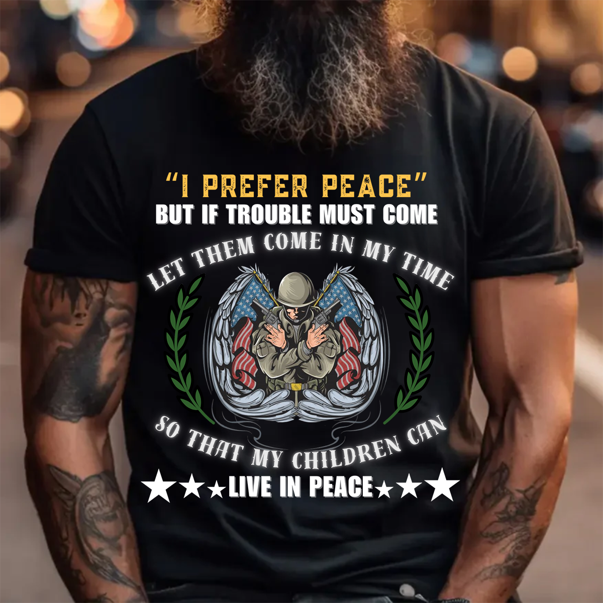U.S Veteran Shirt - I Prefer Peace - Honoring Veteran, Perfect Gift For Veterans