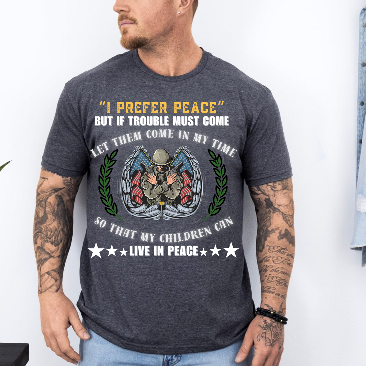 U.S Veteran Shirt - I Prefer Peace - Honoring Veteran, Perfect Gift For Veterans