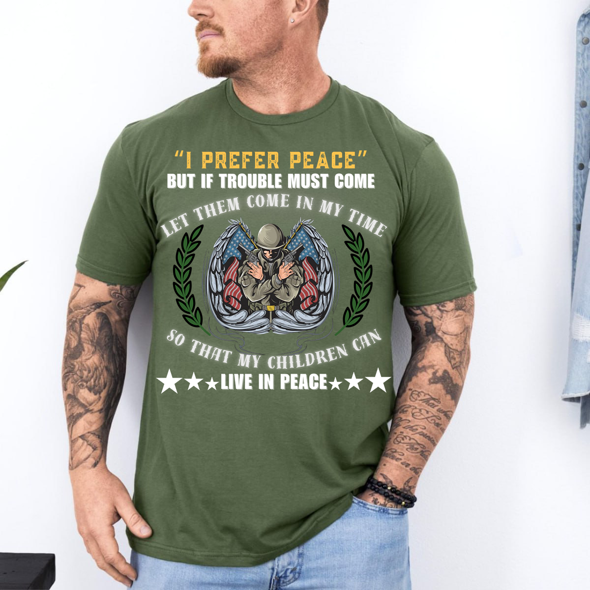 U.S Veteran Shirt - I Prefer Peace - Honoring Veteran, Perfect Gift For Veterans