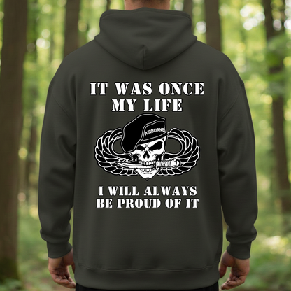 Airborne Skull Soldier Shirt – It Was Once My Life I Will Always Be Proud of It Military Veteran, Gift For XMas, Husband, Him , Dad