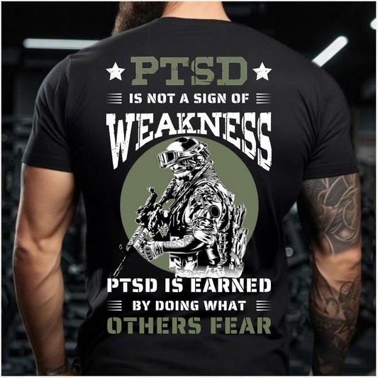 PTSD Is Not Weakness – Veteran T-Shirt – Gift for Military Veterans – Patriotic Army Tee
