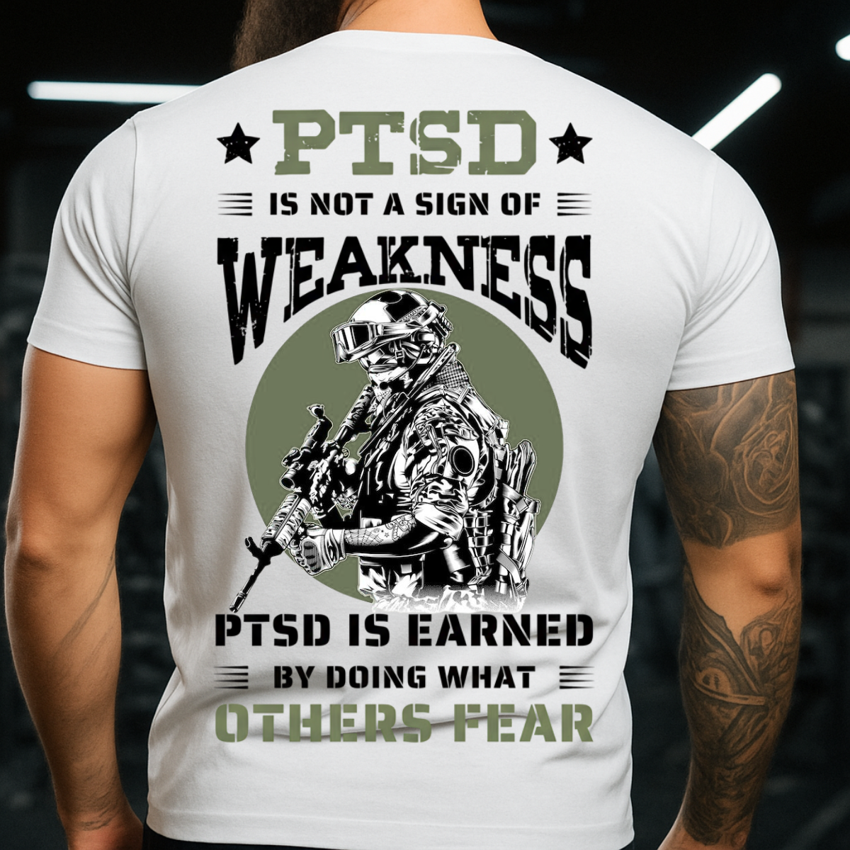 PTSD Is Not Weakness – Veteran T-Shirt – Gift for Military Veterans – Patriotic Army Tee