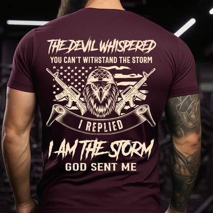 I Am The Storm – Veteran T-Shirt – Gift for US Army Veterans – Patriotic Military Shirt