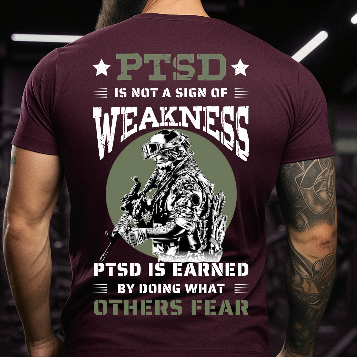 PTSD Is Not Weakness – Veteran T-Shirt – Gift for Military Veterans – Patriotic Army Tee