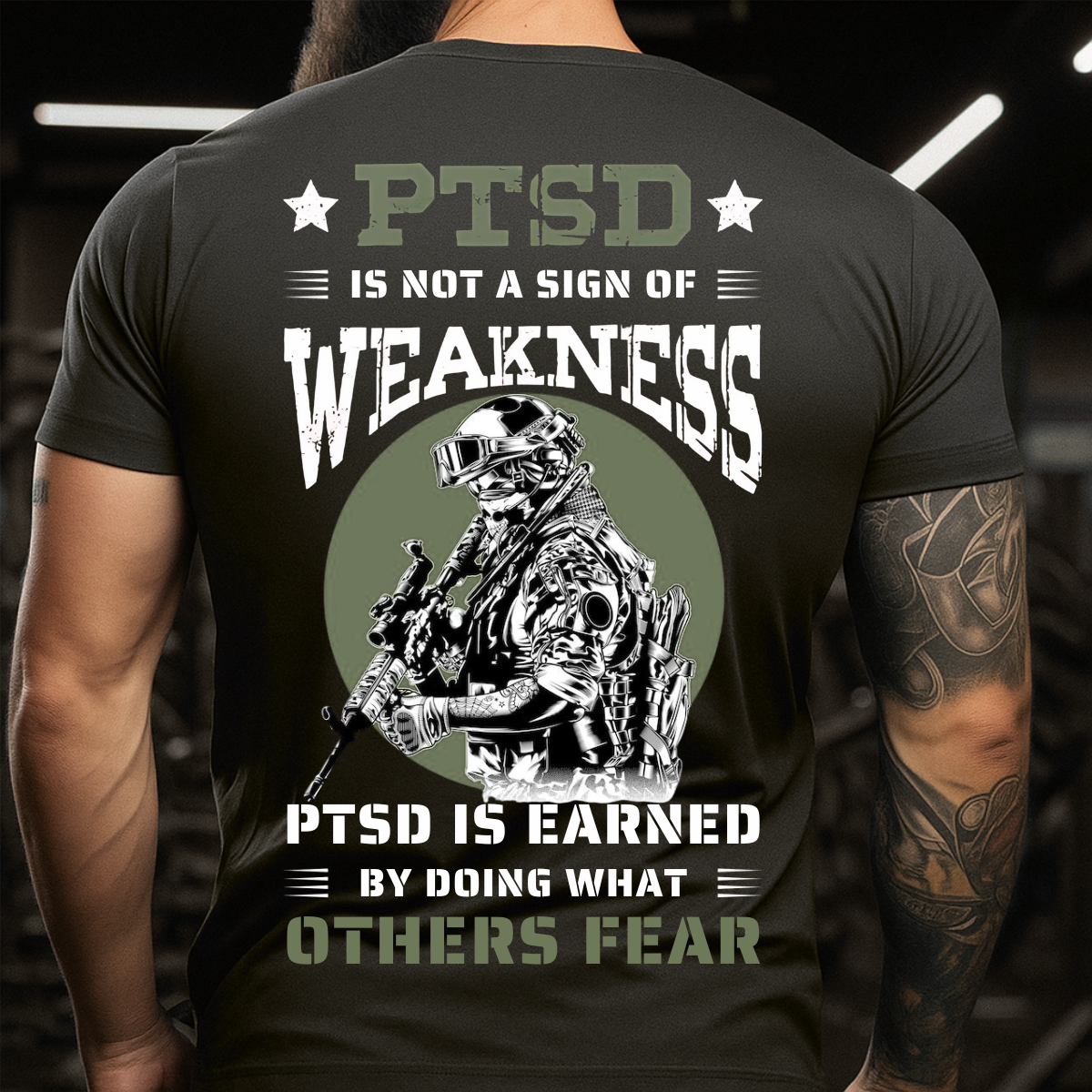 PTSD Is Not Weakness – Veteran T-Shirt – Gift for Military Veterans – Patriotic Army Tee