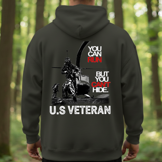 U.S Veteran Combat T-Shirt, Hoodie, Sweatshirt – You Can Run But You Can’t Hide Military Helicopter Shirt, ,Gift For Xmas, Veteran , Husband
