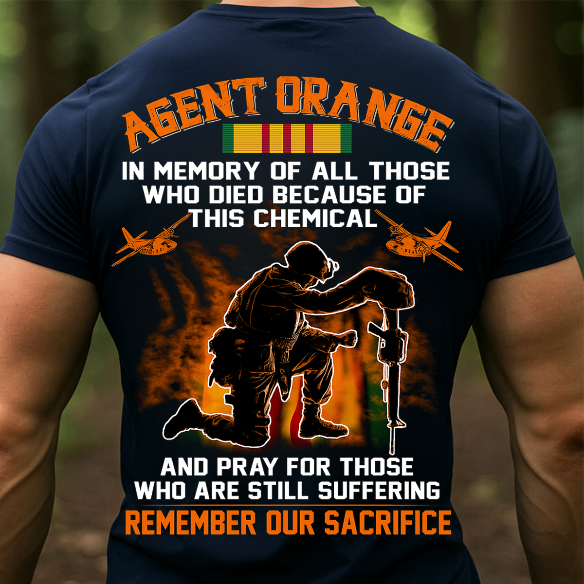 C-123 Provider Agent Orange T-Shirt – Vietnam War Aircraft Memorial, Remember Our Sacrifice Shirt