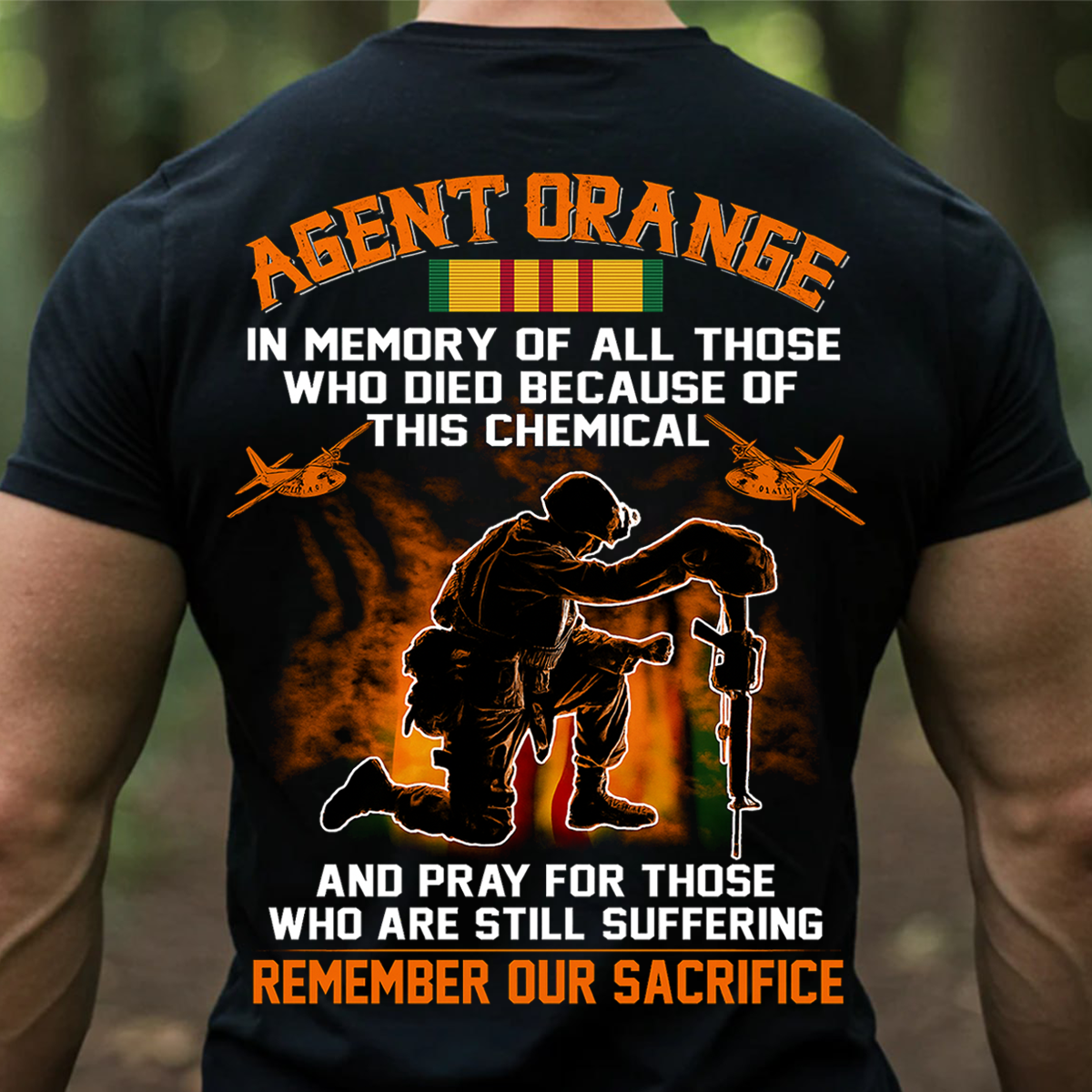 C-123 Provider Agent Orange T-Shirt – Vietnam War Aircraft Memorial, Remember Our Sacrifice Shirt