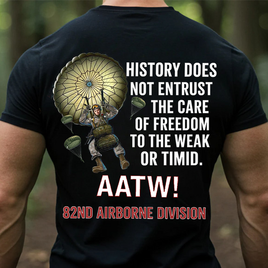 82nd Airborne Paratrooper Veteran T-Shirt – AATW All The Way Military Quote Tee