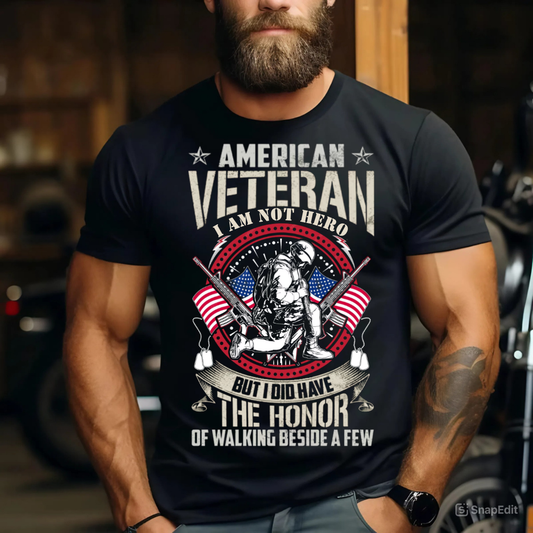 US Army Veteran T-Shirt – The Honor Of Walking Beside A Few – Proud Soldier Apparel