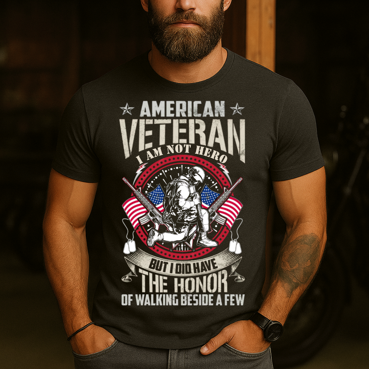 US Army Veteran T-Shirt – The Honor Of Walking Beside A Few – Proud Soldier Apparel