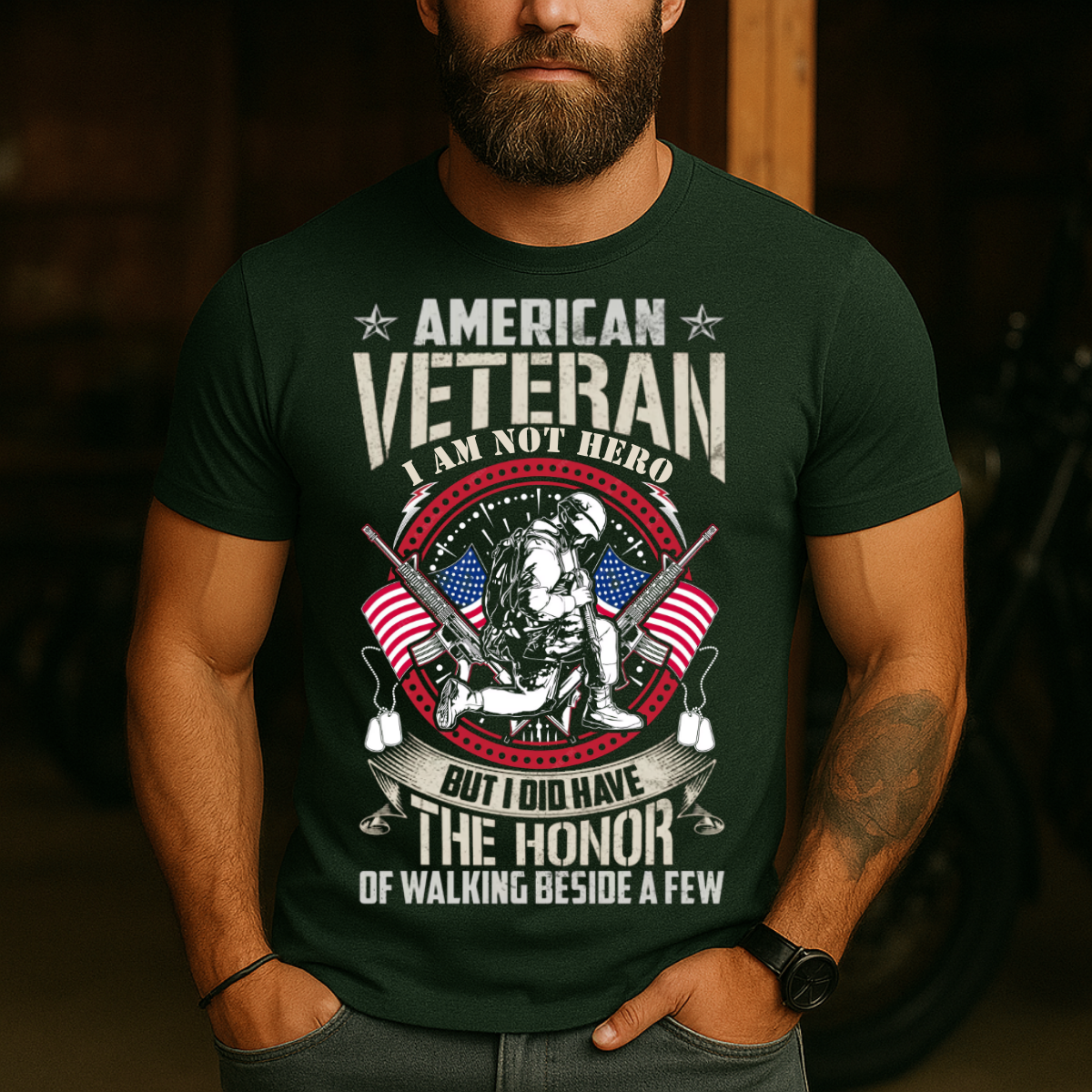 US Army Veteran T-Shirt – The Honor Of Walking Beside A Few – Proud Soldier Apparel