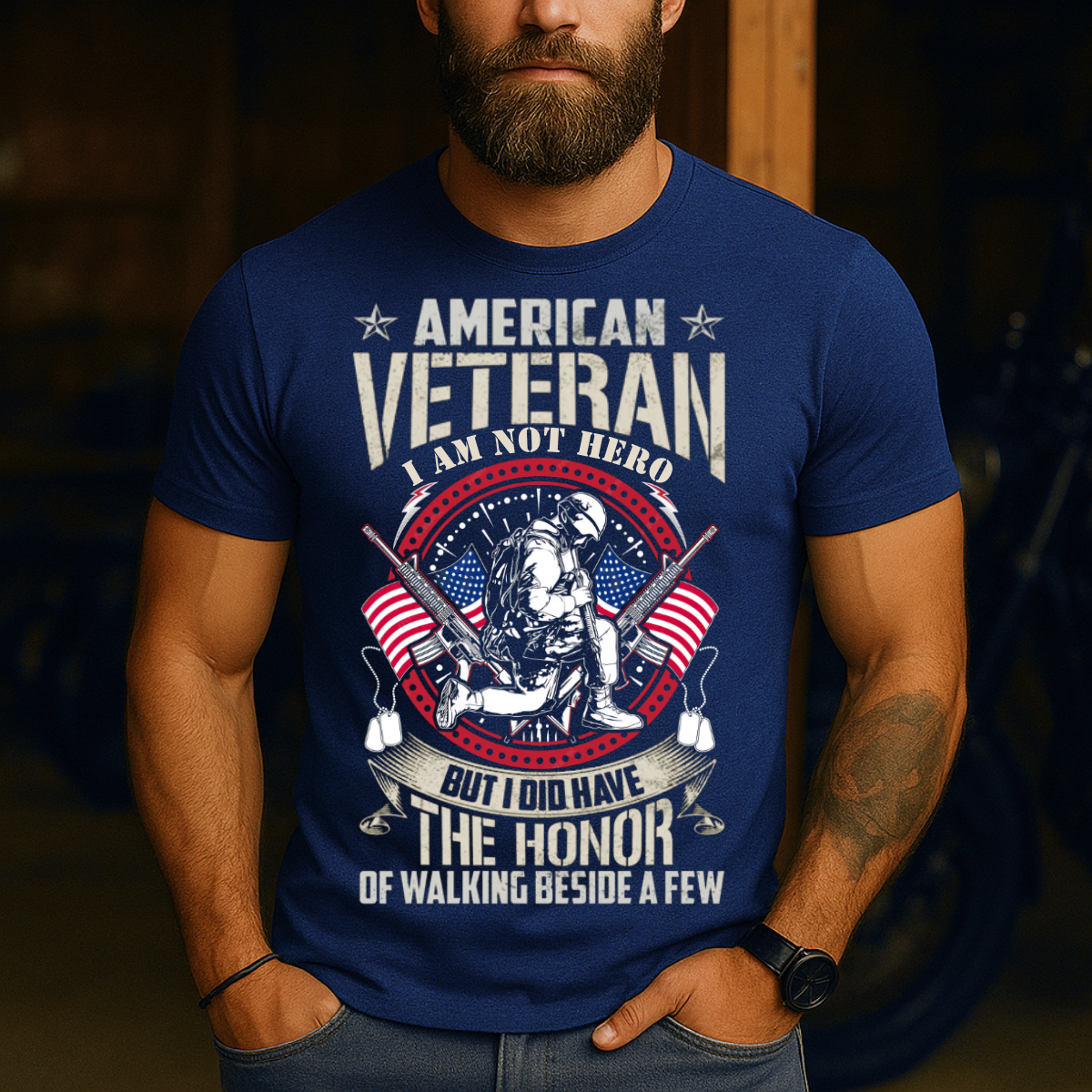 US Army Veteran T-Shirt – The Honor Of Walking Beside A Few – Proud Soldier Apparel