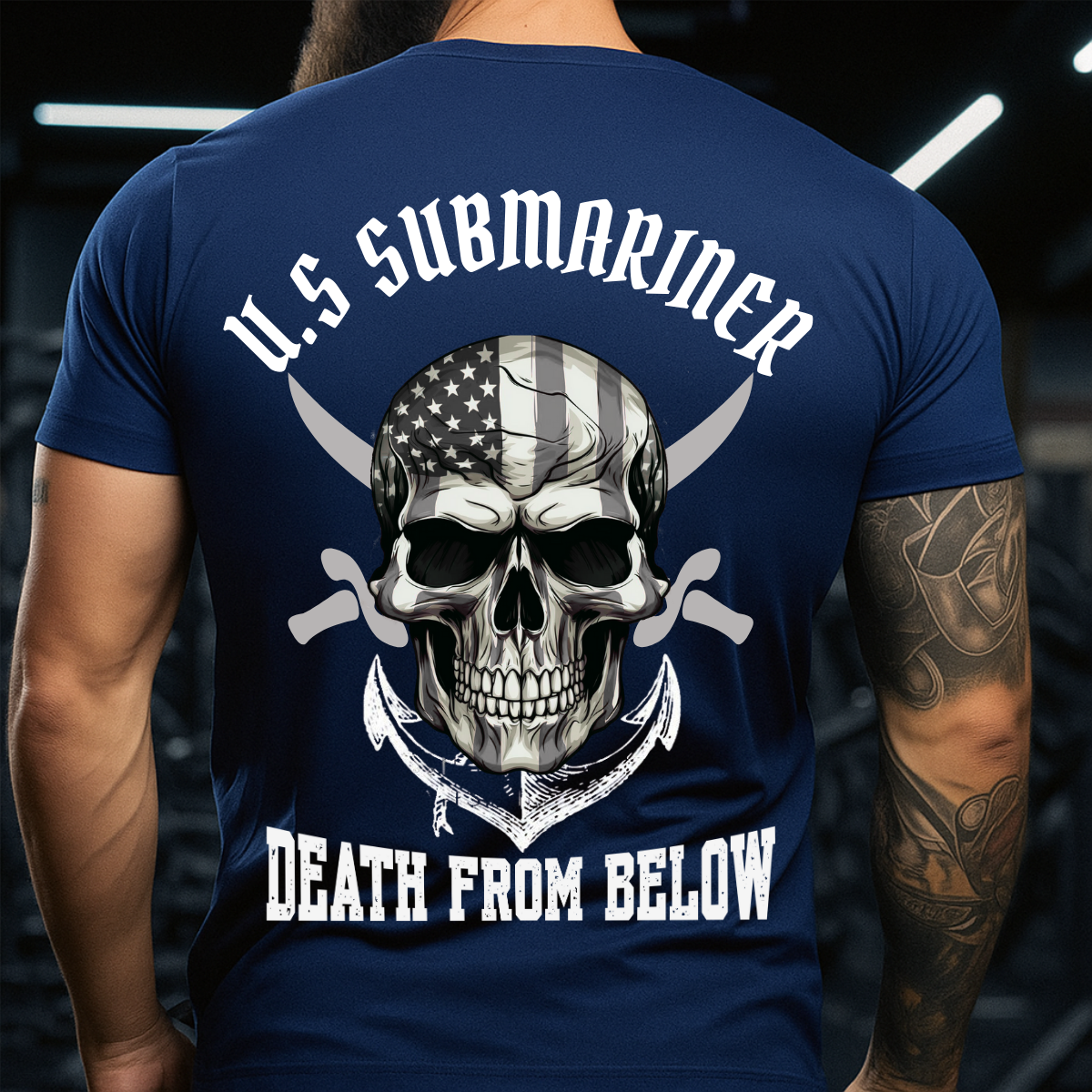 Death From Below – U.S Submariner Veteran T-Shirt – Skull Anchor Tee – Navy Pride Gift