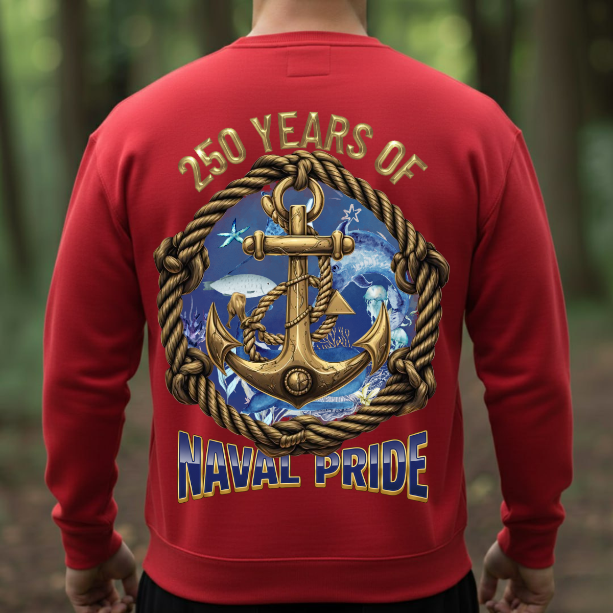 Naval Pride Veteran T-Shirt, Sweatshirt, Hoodie – 250 Years of Service and Honor – Gift for Veteran's Day