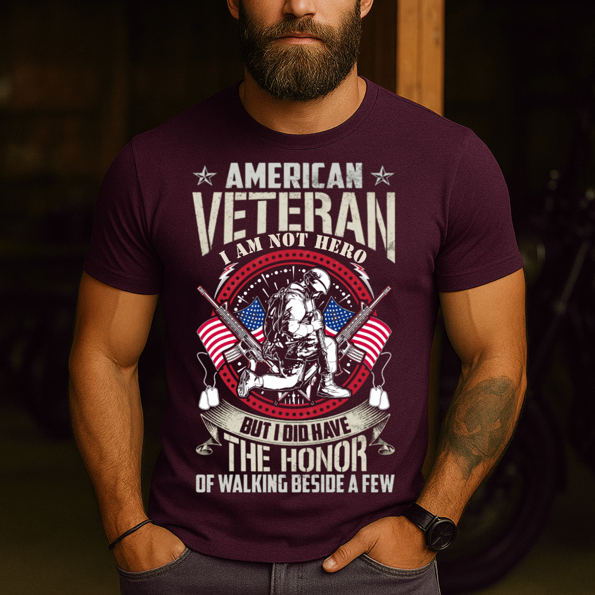 US Army Veteran T-Shirt – The Honor Of Walking Beside A Few – Proud Soldier Apparel