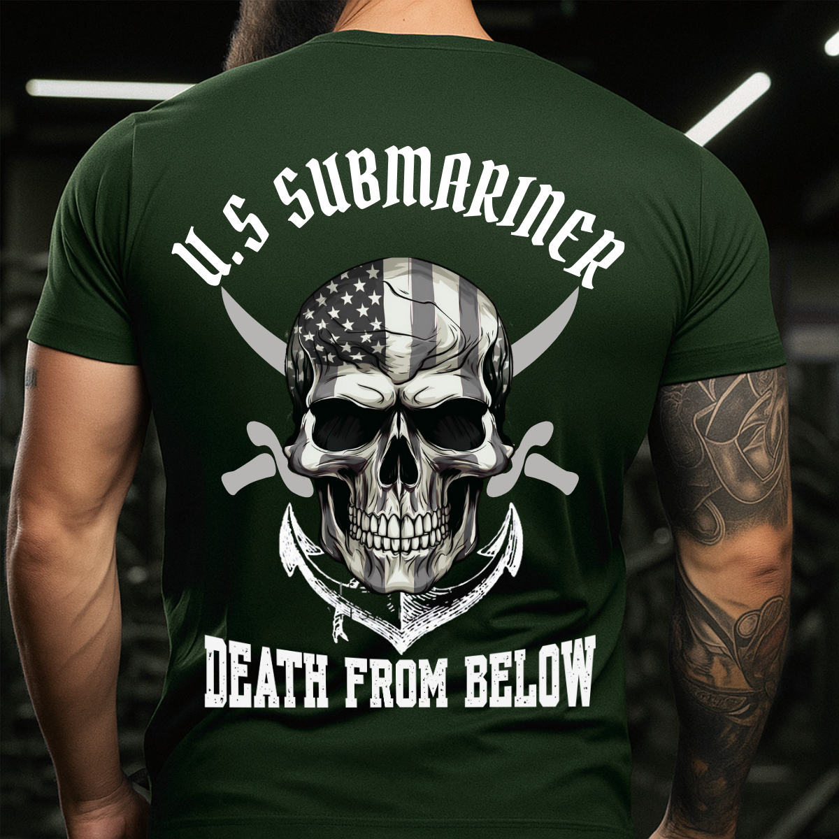 Death From Below – U.S Submariner Veteran T-Shirt – Skull Anchor Tee – Navy Pride Gift