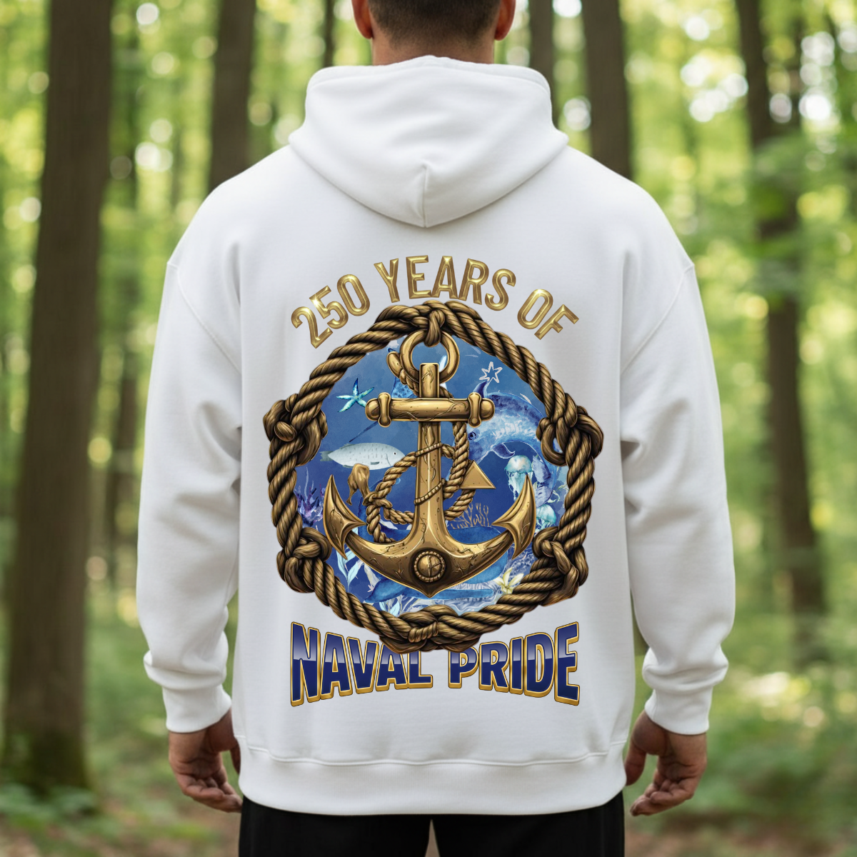 Naval Pride Veteran T-Shirt, Sweatshirt, Hoodie – 250 Years of Service and Honor – Gift for Veteran's Day