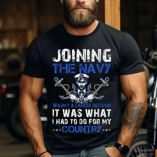 Navy Veteran Pride T-Shirt – Joining The Navy – Patriotic Gift Tee