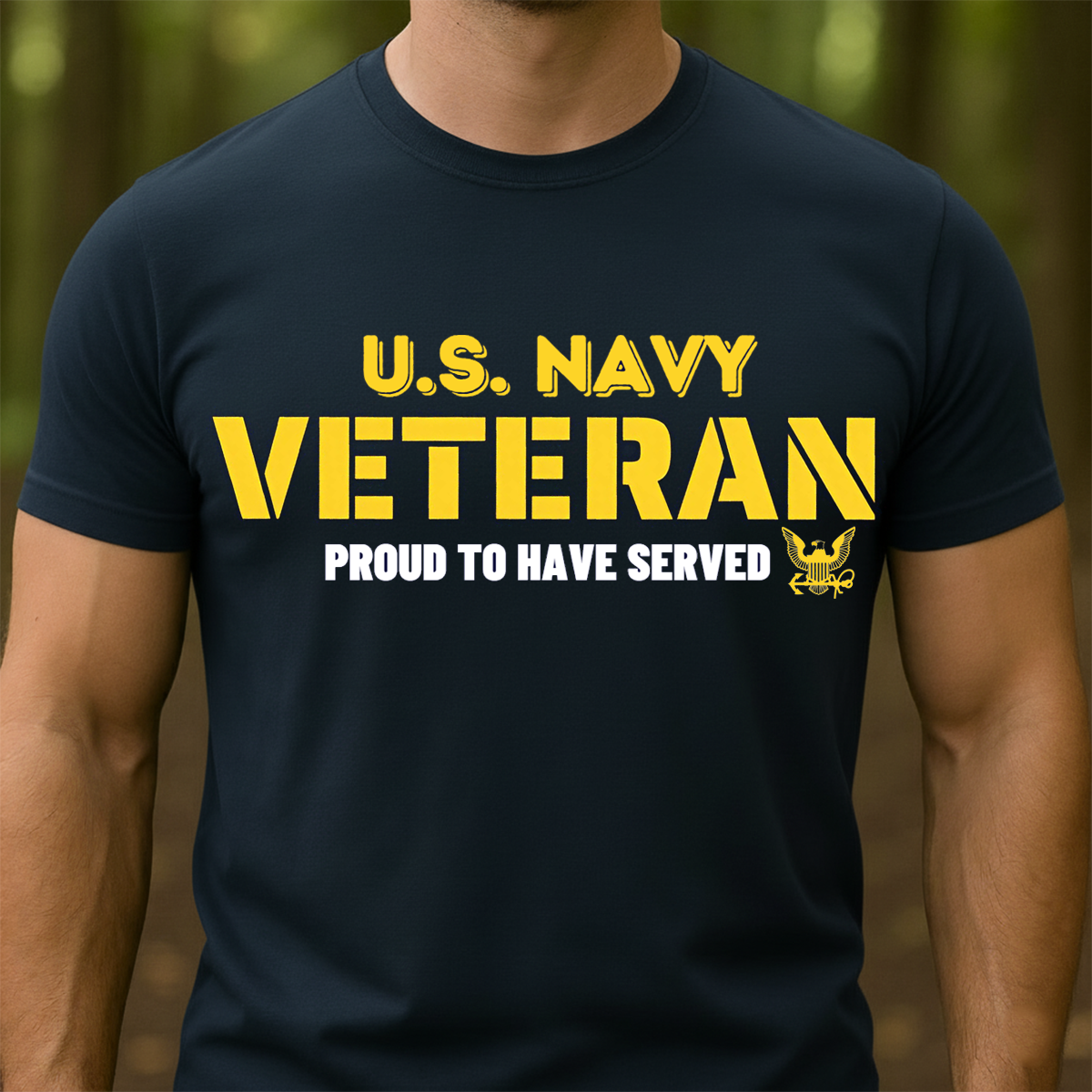 U.S. Navy Veteran T-Shirt Proud to Have Served Military, Gift for Men, Veteran