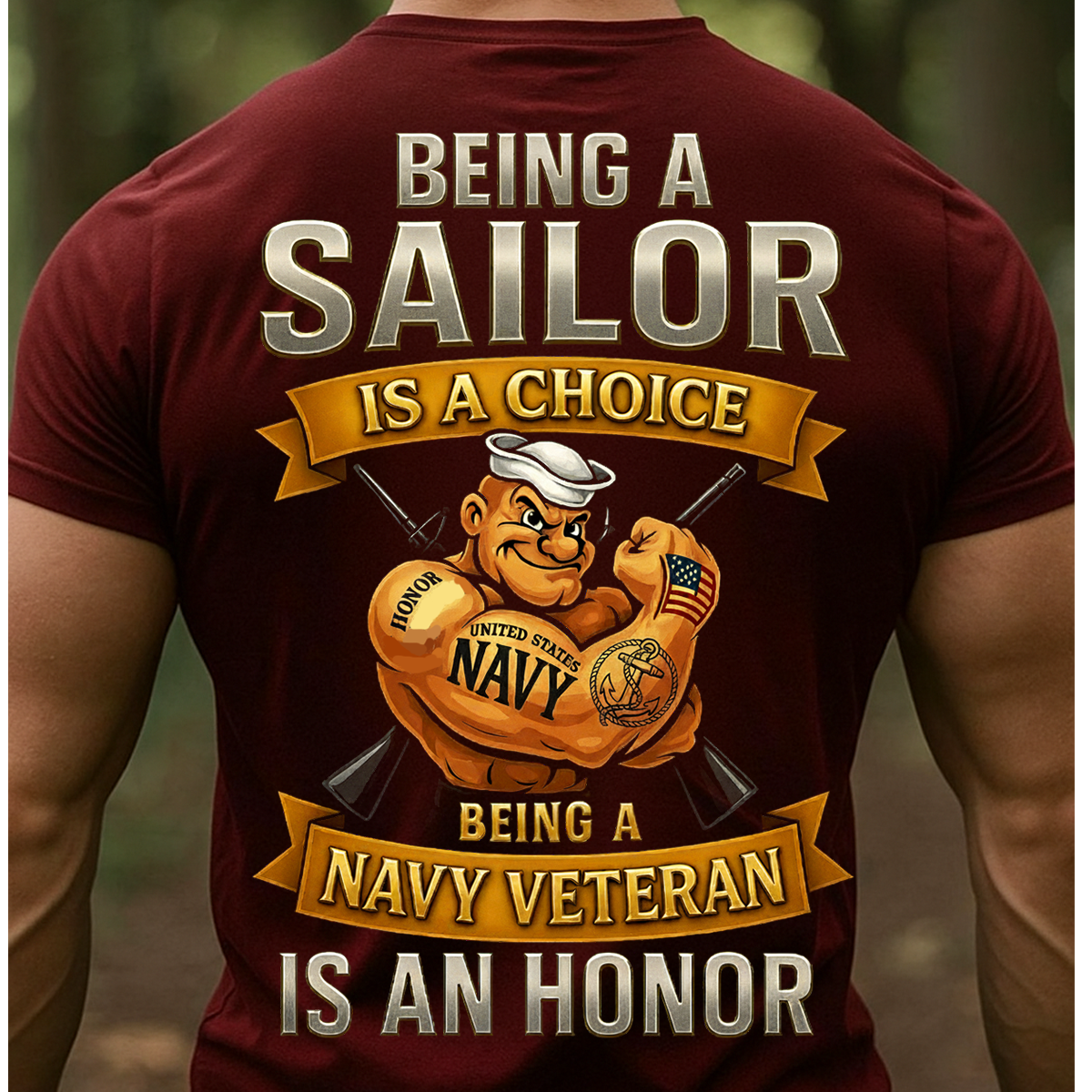 Being a Sailor Is a Choice – Navy Veteran T-Shirt, Military Pride Gift for U.S. Navy Veterans