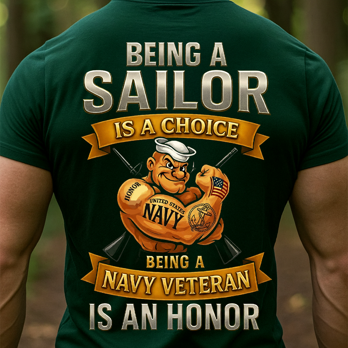Being a Sailor Is a Choice – Navy Veteran T-Shirt, Military Pride Gift for U.S. Navy Veterans