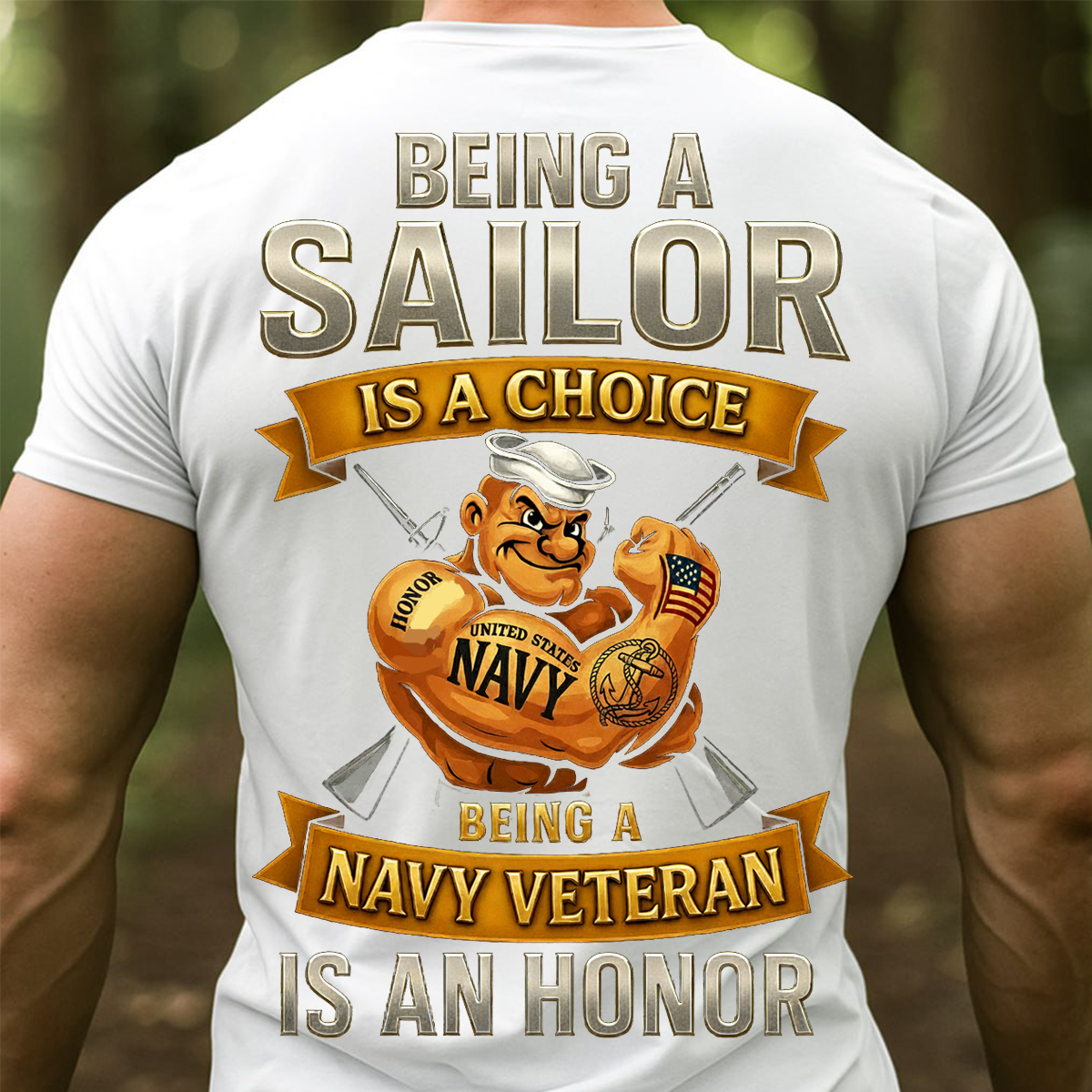 Being a Sailor Is a Choice – Navy Veteran T-Shirt, Military Pride Gift for U.S. Navy Veterans
