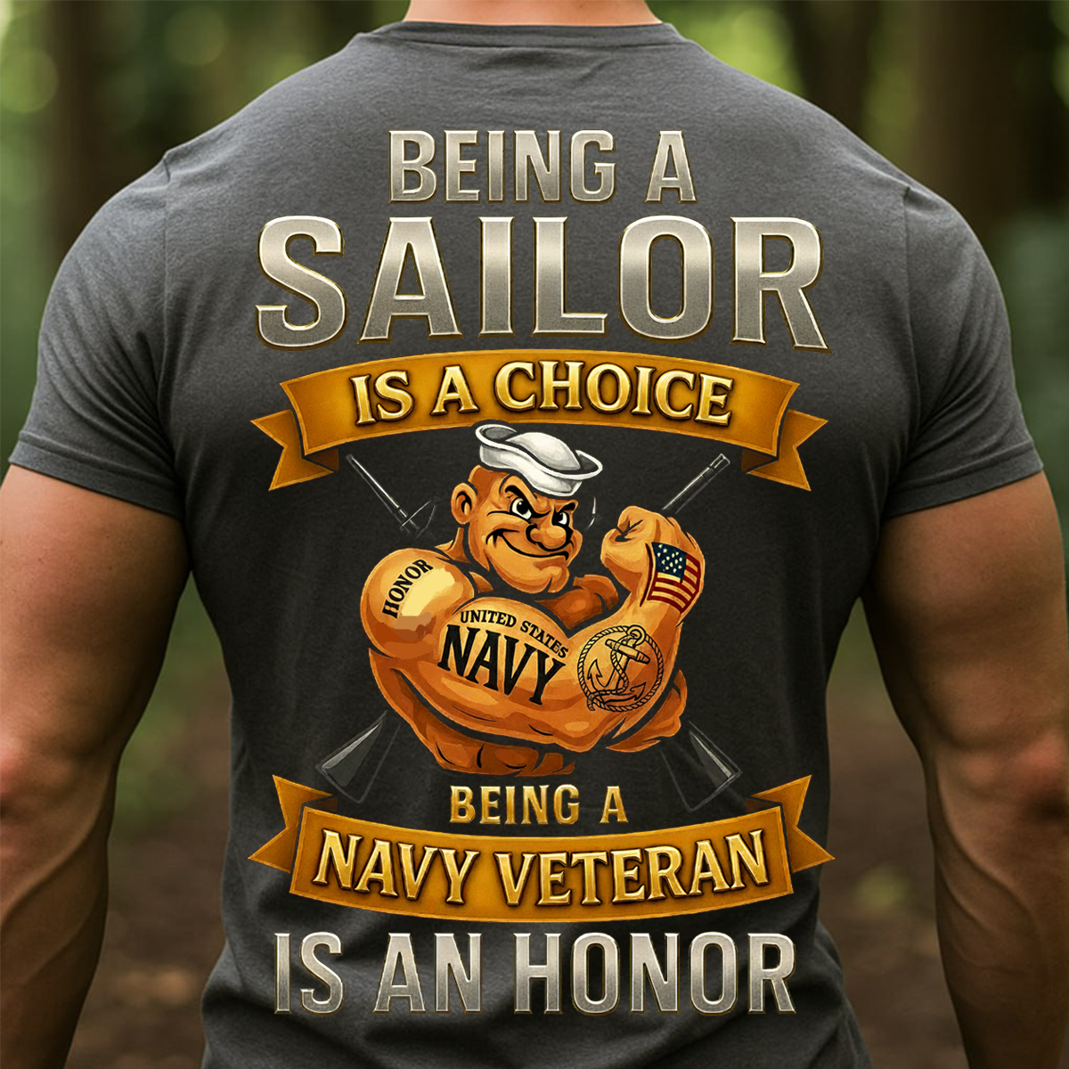 Being a Sailor Is a Choice – Navy Veteran T-Shirt, Military Pride Gift for U.S. Navy Veterans
