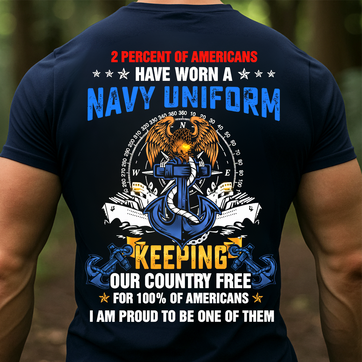 Patriotic Sailor Tee for U.S. Navy Veterans - U.S. Navy Veteran Pride Shirt