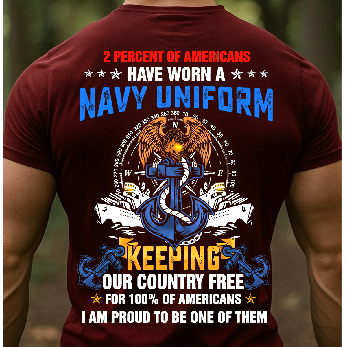 Patriotic Sailor Tee for U.S. Navy Veterans - U.S. Navy Veteran Pride Shirt