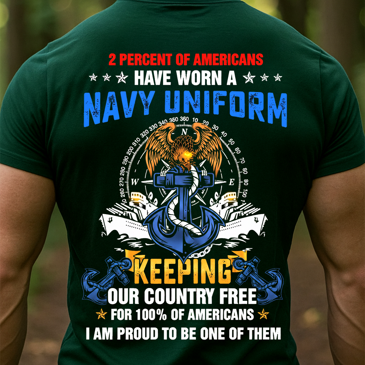 Patriotic Sailor Tee for U.S. Navy Veterans - U.S. Navy Veteran Pride Shirt