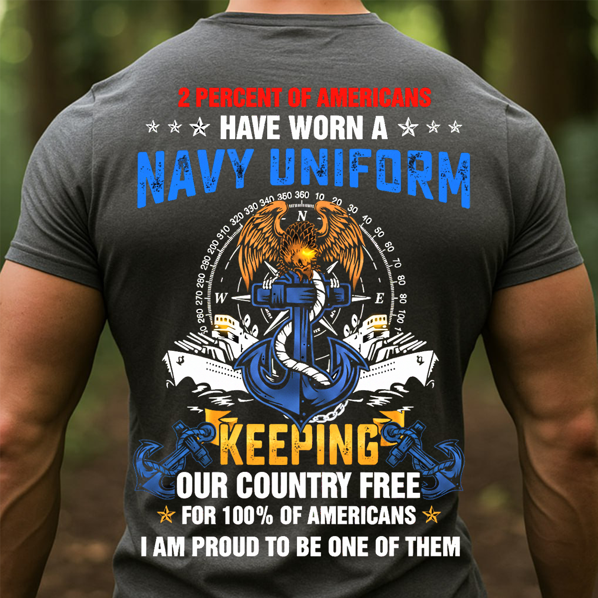 Patriotic Sailor Tee for U.S. Navy Veterans - U.S. Navy Veteran Pride Shirt