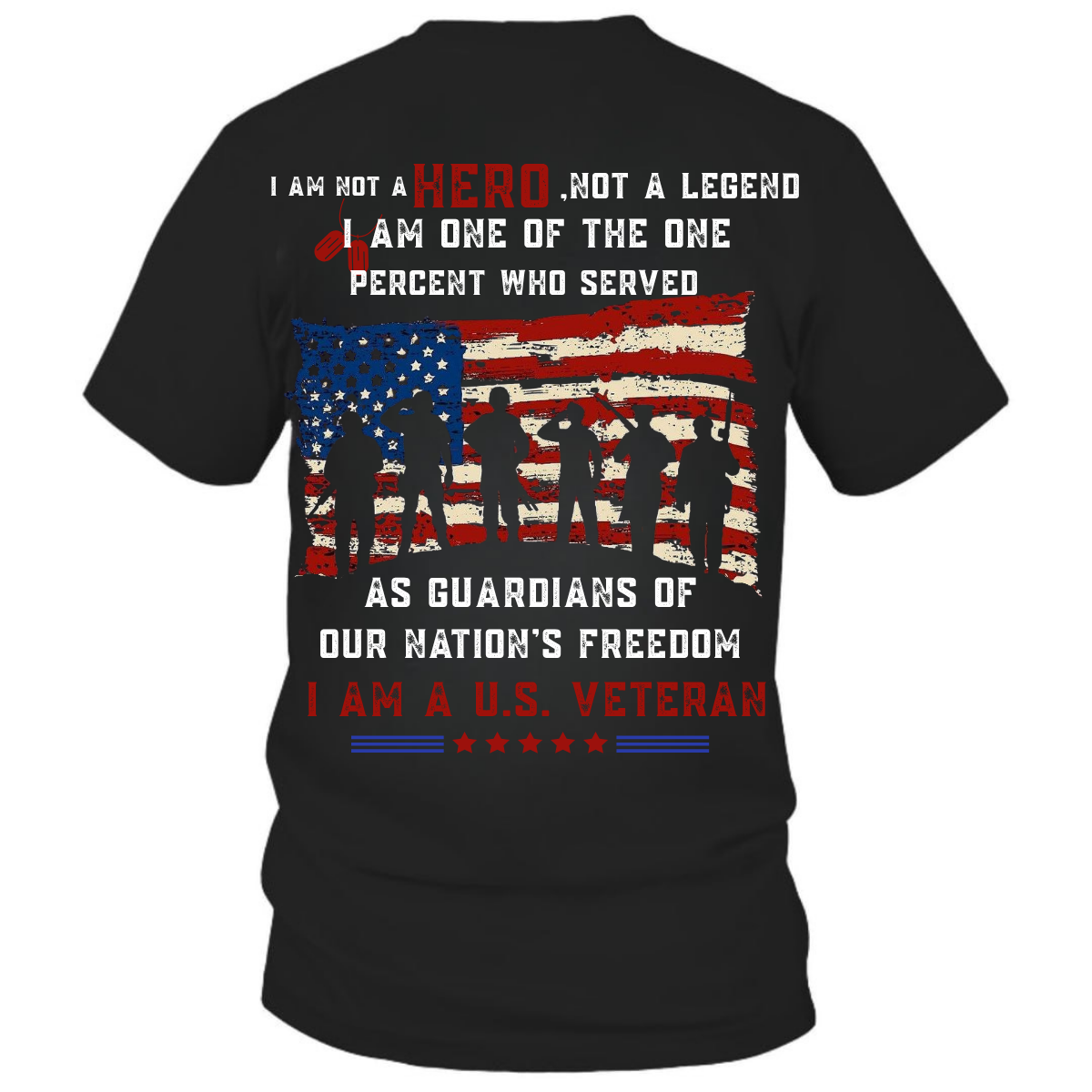 I Am a U.S. Veteran T-Shirt,  Patriotic Military Veteran Shirt with American Flag, Who Served Quote Tee, Army Soldier Gift for Men