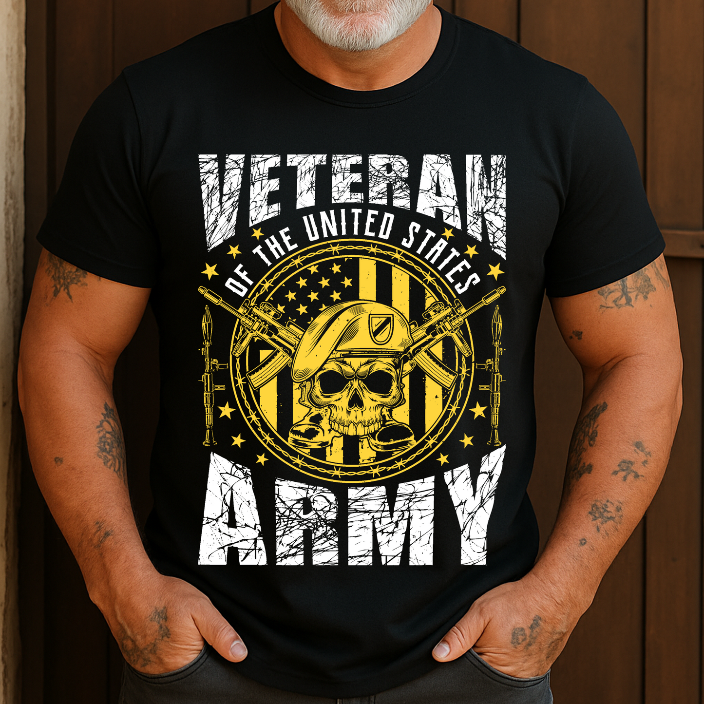 Veteran Of The United States Army Skull Military T-shirt