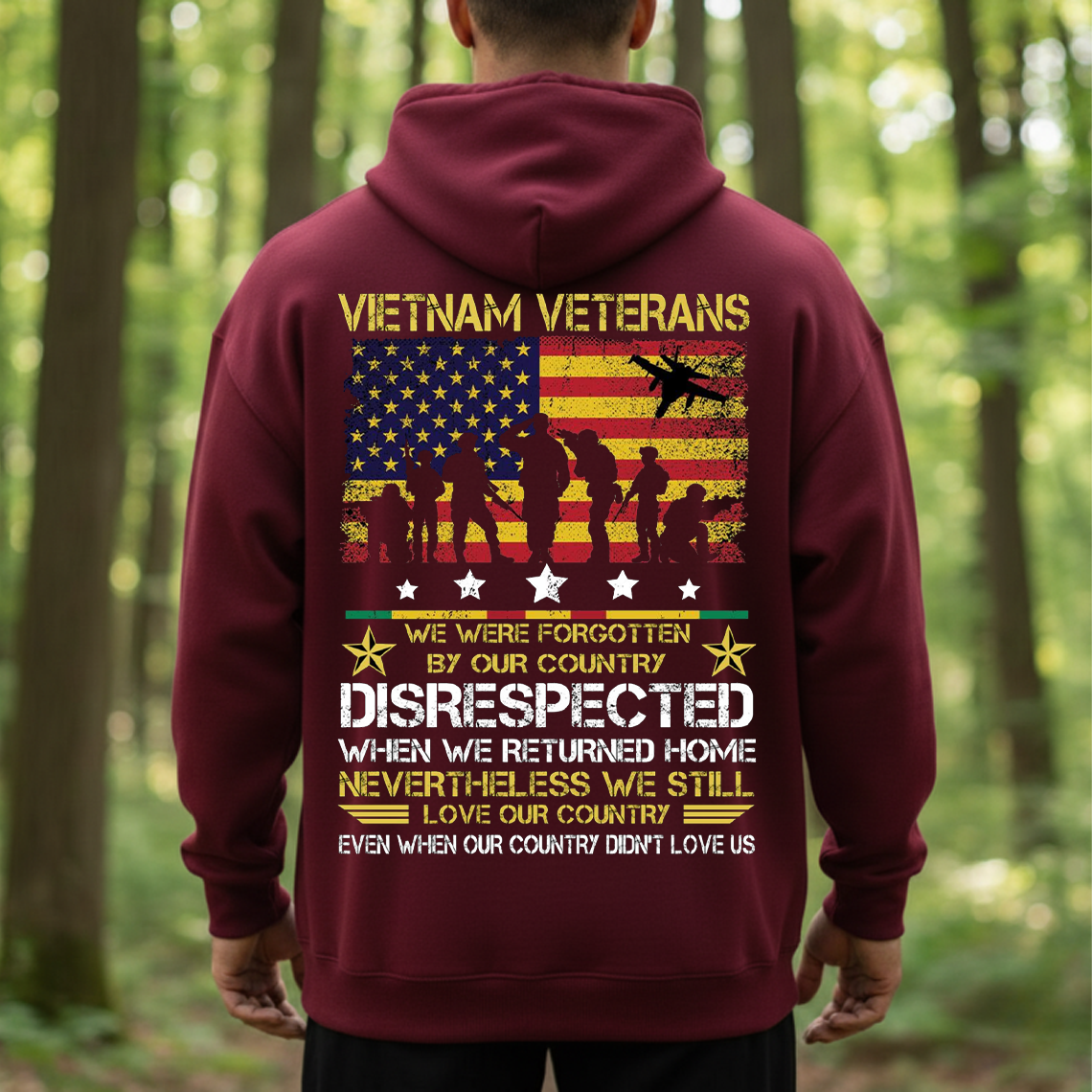 Vietnam Veterans Disrespected But Still Love Our Country T-Shirt – Proud American Soldier Patriotic Military Tee