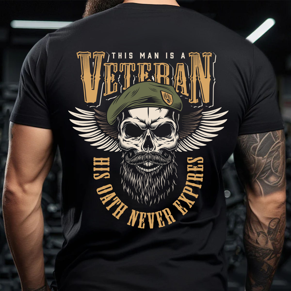 Army Veteran Skull Shirt, Veteran T-Shirt for Men , Skull & Wings Military Design, Gift For Husband & dad