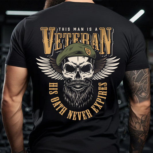 Army Veteran Skull Shirt, Veteran T-Shirt for Men , Skull & Wings Military Design, Gift For Husband & dad