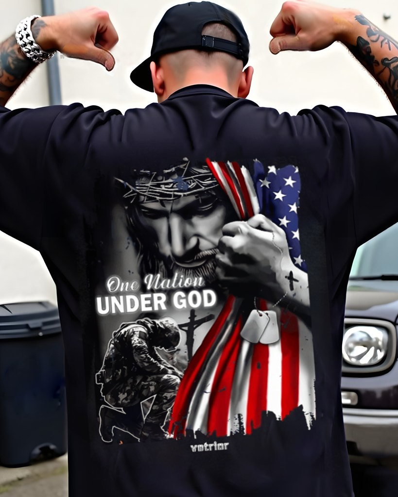 One Nation Under God – A Patriotic T-Shirt Honoring Veterans, Faith, and Freedom