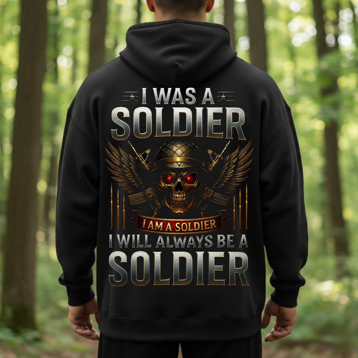I Was A Soldier I Will Always Be A Soldier T-Shirt, Sweatshirt, Hoodie – US Army Veteran Military Pride Skull Warrior Tee