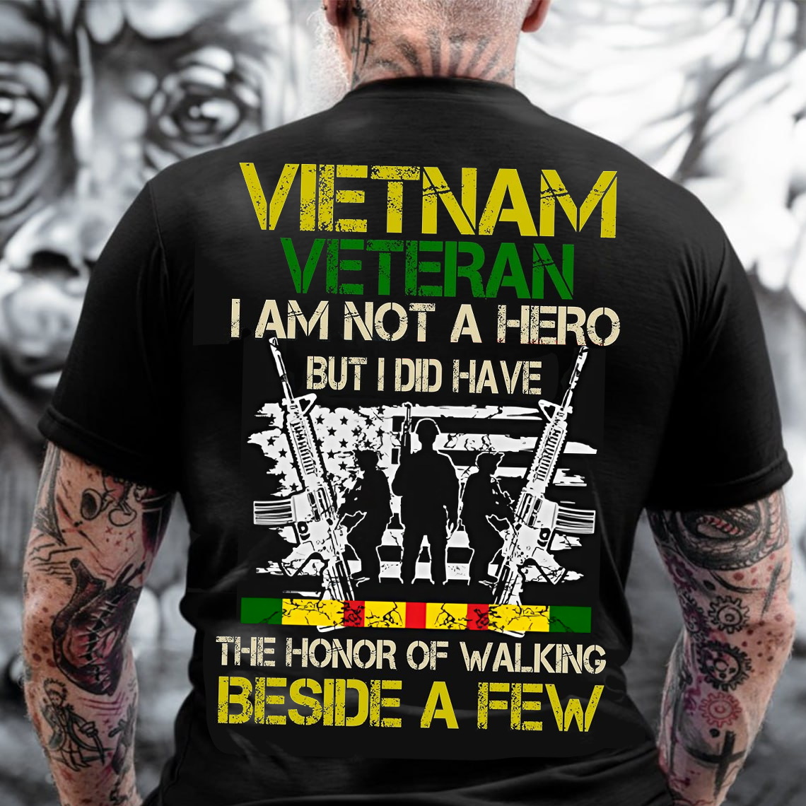 Vietnam Veteran T-Shirt, I Am Not a Hero But Walked Beside a Few Military Patriotic Veteran Gift Tee